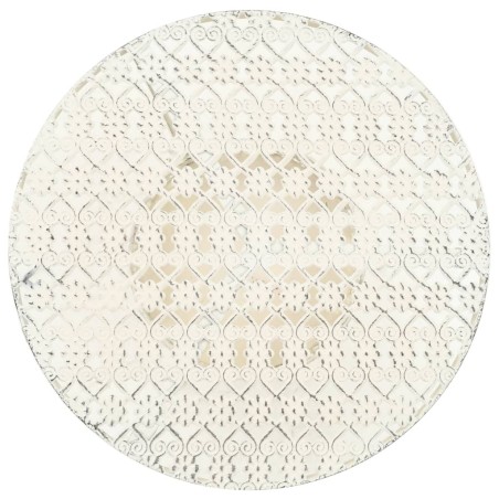 vidaXL Mesa bistró estilo vintage metal redonda 40x70 cm blanca