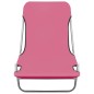 vidaXL Tumbonas plegables 2 unidades acero y tela rosa vidaXL Tumbonas plegables 2 unidades acero y tela rosa