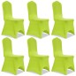 vidaXL Funda de silla elástica 6 unidades verde vidaXL Funda de silla elástica 6 unidades verde