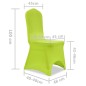 vidaXL Funda de silla elástica 6 unidades verde vidaXL Funda de silla elástica 6 unidades verde