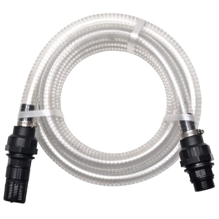 vidaXL Manguera de succión con conectores 7 m 22 mm blanca