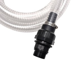 vidaXL Manguera de succión con conectores 7 m 22 mm blanca