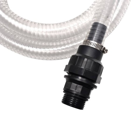 vidaXL Manguera de succión con conectores 7 m 22 mm blanca