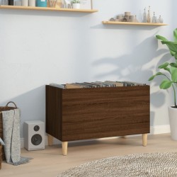vidaXL Mueble discos madera contrachapada roble marrón 74,5x38x48 cm