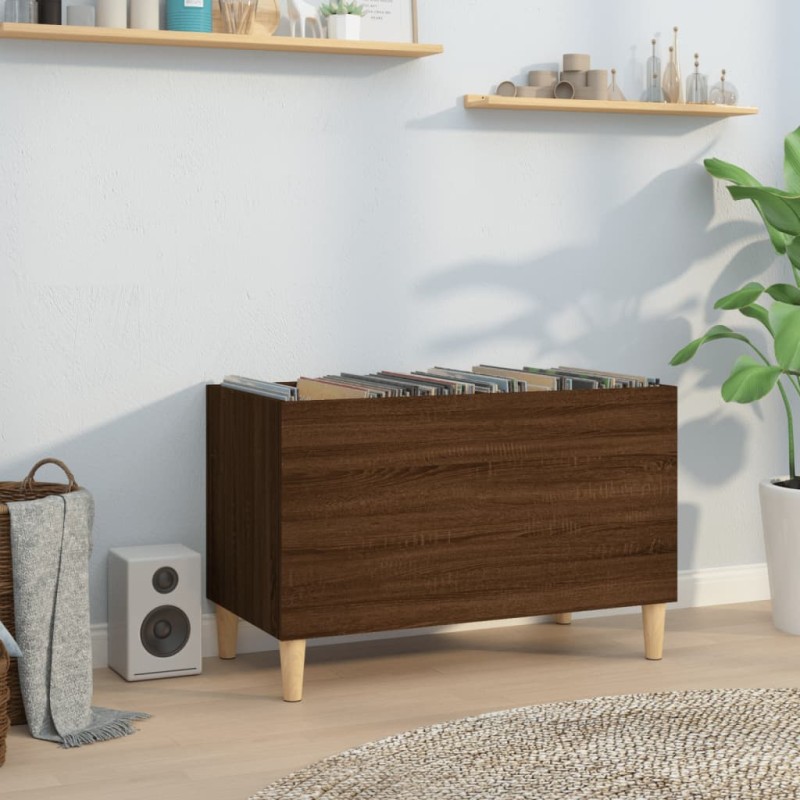 vidaXL Mueble discos madera contrachapada roble marrón 74,5x38x48 cm vidaXL Mueble discos madera contrachapada roble marrón 74,5x38x48 cm