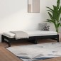 vidaXL Sofá cama extraíble madera maciza de pino negro 2x(90x200) cm vidaXL Sofá cama extraíble madera maciza de pino negro 2x(90x200) cm