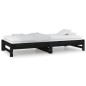 vidaXL Sofá cama extraíble madera maciza de pino negro 2x(90x200) cm vidaXL Sofá cama extraíble madera maciza de pino negro 2x(90x200) cm