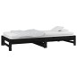 vidaXL Sofá cama extraíble madera maciza de pino negro 2x(90x200) cm vidaXL Sofá cama extraíble madera maciza de pino negro 2x(90x200) cm