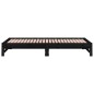 vidaXL Sofá cama extraíble madera maciza de pino negro 2x(90x200) cm vidaXL Sofá cama extraíble madera maciza de pino negro 2x(90x200) cm