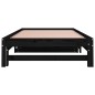 vidaXL Sofá cama extraíble madera maciza de pino negro 2x(90x200) cm vidaXL Sofá cama extraíble madera maciza de pino negro 2x(90x200) cm