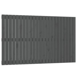 vidaXL Cabecero de cama de pared madera maciza pino gris 147x3x90 cm