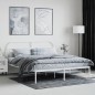 vidaXL Estructura de cama de metal con cabecero blanco 180x200 cm vidaXL Estructura de cama de metal con cabecero blanco 180x200 cm