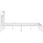 vidaXL Estructura de cama de metal con cabecero blanco 180x200 cm vidaXL Estructura de cama de metal con cabecero blanco 180x200 cm
