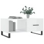 vidaXL Mesa de centro madera contrachapada blanco brillo 90x50x40 cm