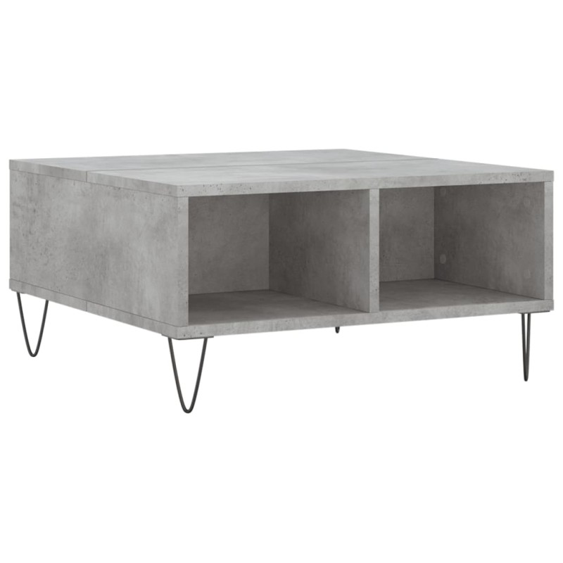 vidaXL Mesa de centro madera de ingeniería gris hormigón 60x60x30 cm vidaXL Mesa de centro madera de ingeniería gris hormigón 60x60x30 cm