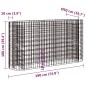 vidaXL Arriate de gaviones de hierro galvanizado 190x50x100 cm vidaXL Arriate de gaviones de hierro galvanizado 190x50x100 cm