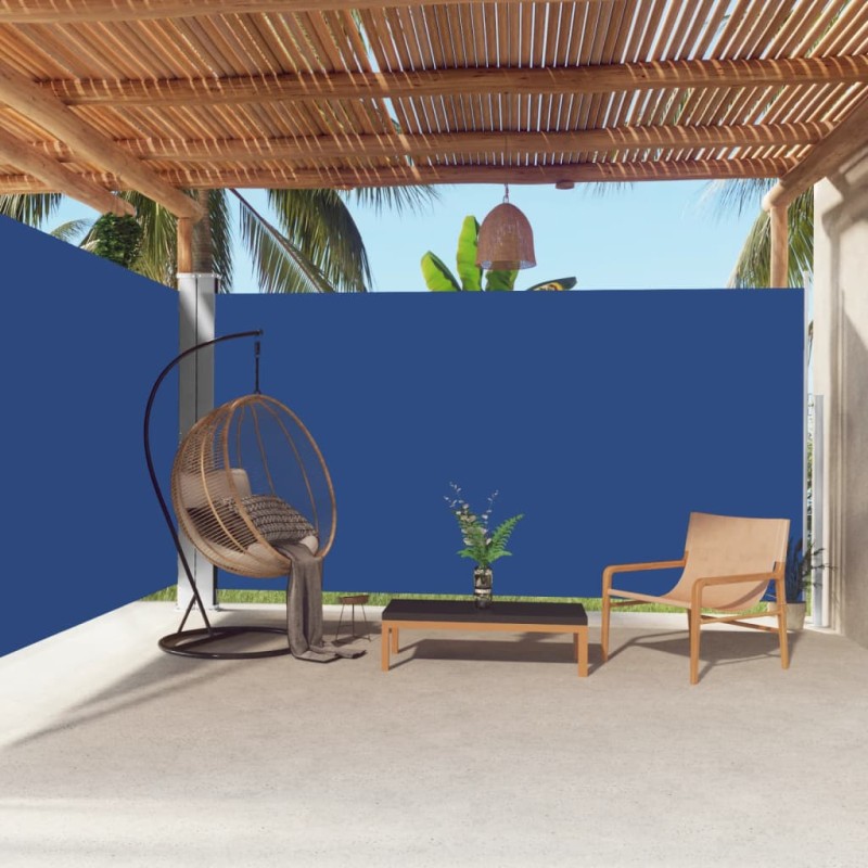 vidaXL Toldo lateral retráctil azul 200x600 cm vidaXL Toldo lateral retráctil azul 200x600 cm