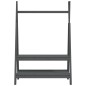 vidaXL Perchero de madera maciza de pino gris 100x45,5x150 cm vidaXL Perchero de madera maciza de pino gris 100x45,5x150 cm