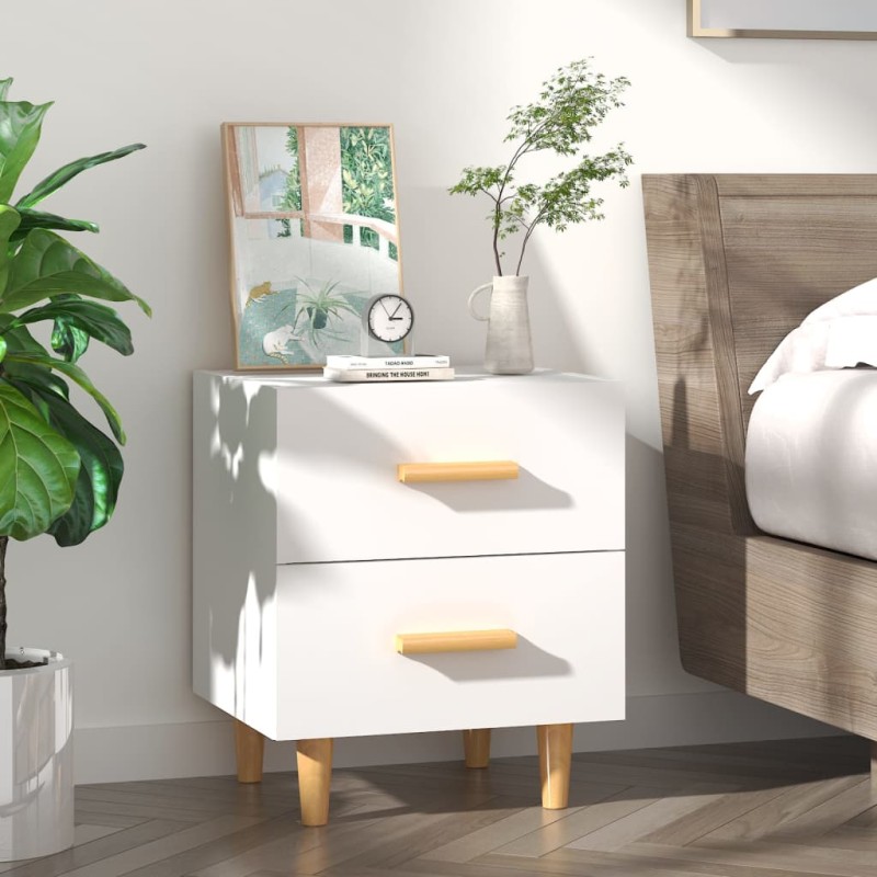 vidaXL Mesita de noche color blanco 40x35x47,5 cm vidaXL Mesita de noche color blanco 40x35x47,5 cm