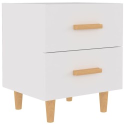 vidaXL Mesita de noche color blanco 40x35x47,5 cm