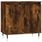 vidaXL Set de muebles baño 3 pzas madera contrachapada roble ahumado vidaXL Set de muebles baño 3 pzas madera contrachapada roble ahumado