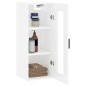 vidaXL Armario de pared blanco brillante 34,5x34x90 cm