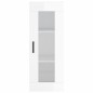 vidaXL Armario de pared blanco brillante 34,5x34x90 cm