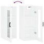 vidaXL Armario de pared blanco brillante 34,5x34x90 cm