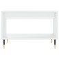 vidaXL Mesa de centro madera de ingeniería blanco brillo 60x50x40 cm vidaXL Mesa de centro madera de ingeniería blanco brillo 60x50x40 cm