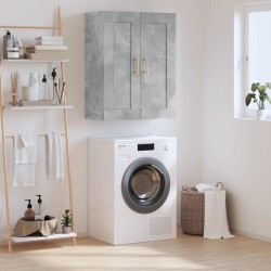 vidaXL Armario de pared madera ingeniería gris hormigón 69,5x34x90 cm