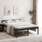 vidaXL Cama para personas mayores madera maciza pino negra 120x200 cm vidaXL Cama para personas mayores madera maciza pino negra 120x200 cm