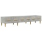 vidaXL Mueble de TV madera contrachapada gris hormigón 150x34,5x30 cm vidaXL Mueble de TV madera contrachapada gris hormigón 150x34,5x30 cm