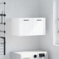 vidaXL Armario pared madera contrachapada blanco brillo 60x36,5x35 cm vidaXL Armario pared madera contrachapada blanco brillo 60x36,5x35 cm