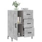 vidaXL Aparador de madera de ingeniería gris hormigón 69,5x34x90 cm vidaXL Aparador de madera de ingeniería gris hormigón 69,5x34x90 cm