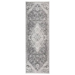 vidaXL Alfombra de exterior de tejido plano gris claro 80x250 cm