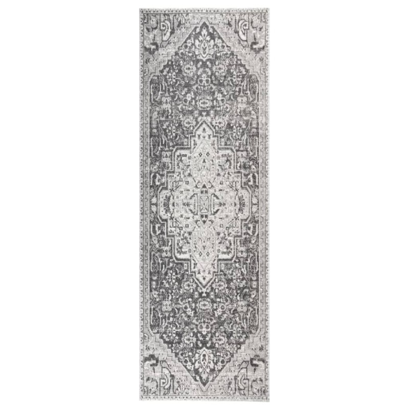 vidaXL Alfombra de exterior de tejido plano gris claro 80x250 cm vidaXL Alfombra de exterior de tejido plano gris claro 80x250 cm