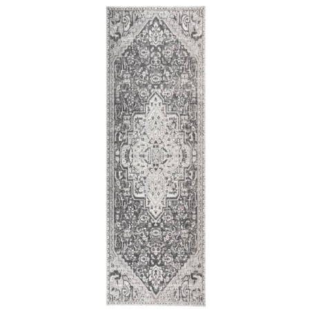 vidaXL Alfombra de exterior de tejido plano gris claro 80x250 cm
