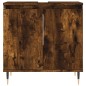 vidaXL Set de muebles baño 3 pzas madera contrachapada roble ahumado vidaXL Set de muebles baño 3 pzas madera contrachapada roble ahumado