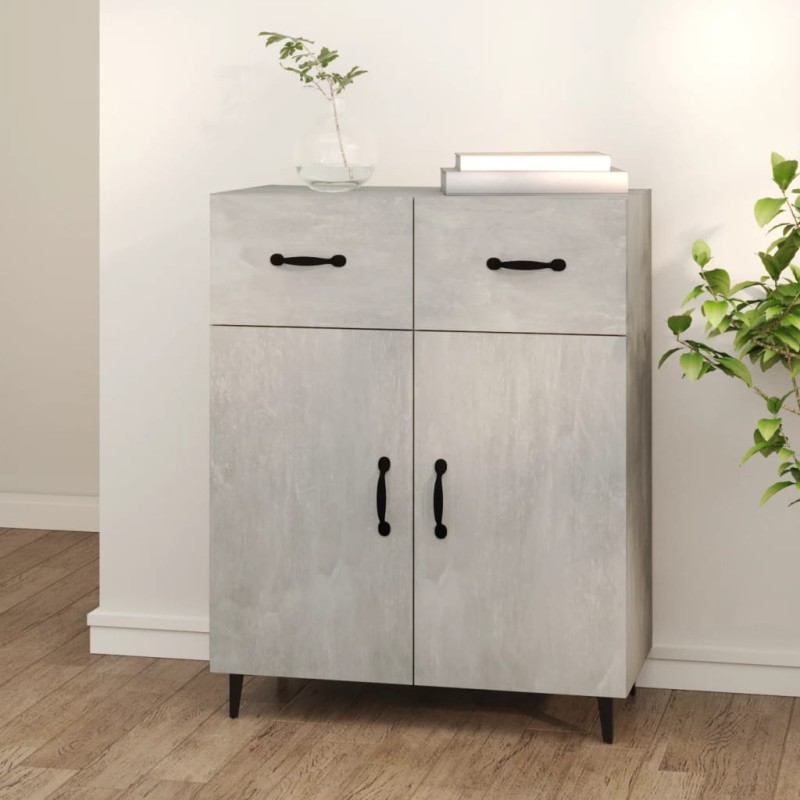 vidaXL Aparador de madera de ingeniería gris hormigón 69,5x34x90 cm vidaXL Aparador de madera de ingeniería gris hormigón 69,5x34x90 cm