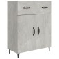 vidaXL Aparador de madera de ingeniería gris hormigón 69,5x34x90 cm vidaXL Aparador de madera de ingeniería gris hormigón 69,5x34x90 cm