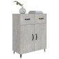 vidaXL Aparador de madera de ingeniería gris hormigón 69,5x34x90 cm vidaXL Aparador de madera de ingeniería gris hormigón 69,5x34x90 cm
