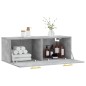 vidaXL Armario de pared madera ingeniería gris hormigón 100x36,5x35 cm vidaXL Armario de pared madera ingeniería gris hormigón 100x36,5x35 cm