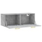 vidaXL Armario de pared madera ingeniería gris hormigón 100x36,5x35 cm vidaXL Armario de pared madera ingeniería gris hormigón 100x36,5x35 cm