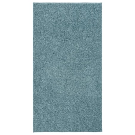 vidaXL Alfombra de pelo corto azul 80x150 cm