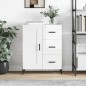 vidaXL Aparador de madera contrachapada blanco brillante 69,5x34x90 cm vidaXL Aparador de madera contrachapada blanco brillante 69,5x34x90 cm