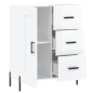 vidaXL Aparador de madera contrachapada blanco brillante 69,5x34x90 cm vidaXL Aparador de madera contrachapada blanco brillante 69,5x34x90 cm