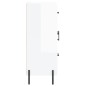 vidaXL Aparador de madera contrachapada blanco brillante 69,5x34x90 cm vidaXL Aparador de madera contrachapada blanco brillante 69,5x34x90 cm
