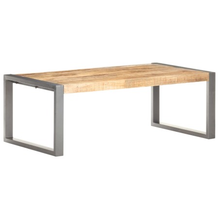 vidaXL Mesa de centro madera de mango rugosa 110x60x40 cm