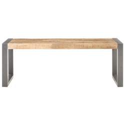 vidaXL Mesa de centro madera de mango rugosa 110x60x40 cm