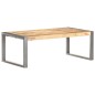 vidaXL Mesa de centro madera de mango rugosa 110x60x40 cm